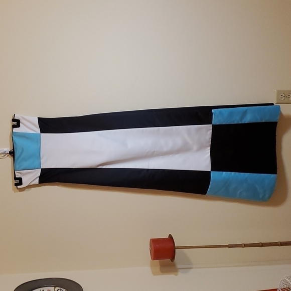 Jessica McClintock for Gunne Sax Vintage color block strapless maxi gown size 1 - Picture 4 of 14